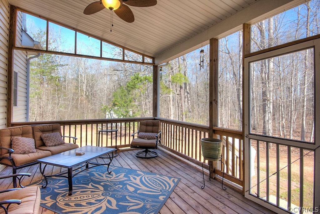 4488 Lockin Road Powhatan, VA 23139 - Photo 11 of 31 Back porch is fully screened in with special pet s