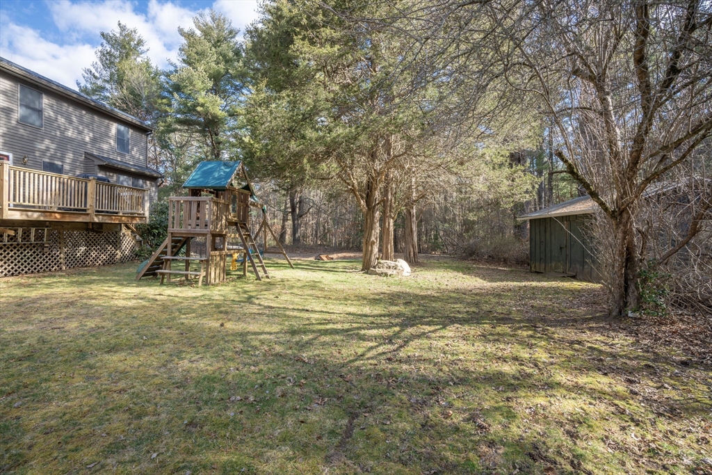 22 Dinahs Way Wareham, MA 02571 - Photo 38 of 42 a swimming pool with outdoor seating and yard