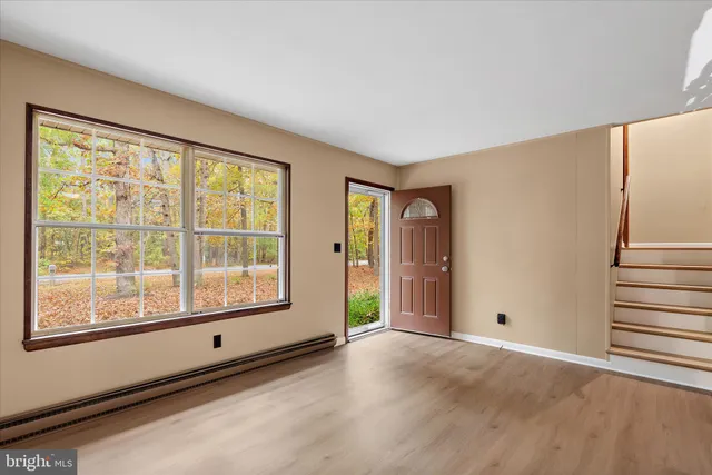 a view of a room with window