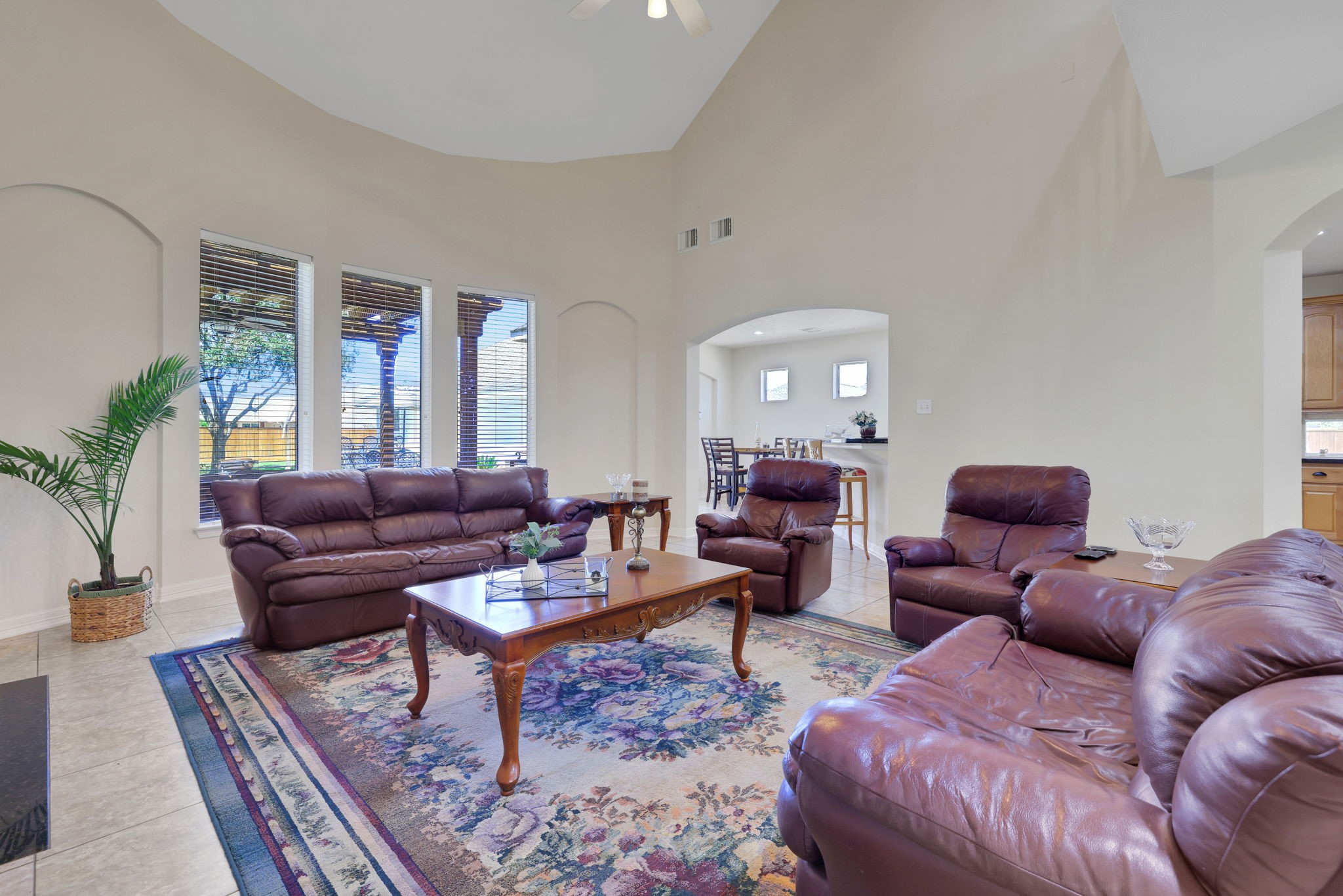 20810 East Cameron Ridge Drive Cypress, TX 77433 - Photo 15 of 48 a living room with furniture a rug a lamp and a potted plant