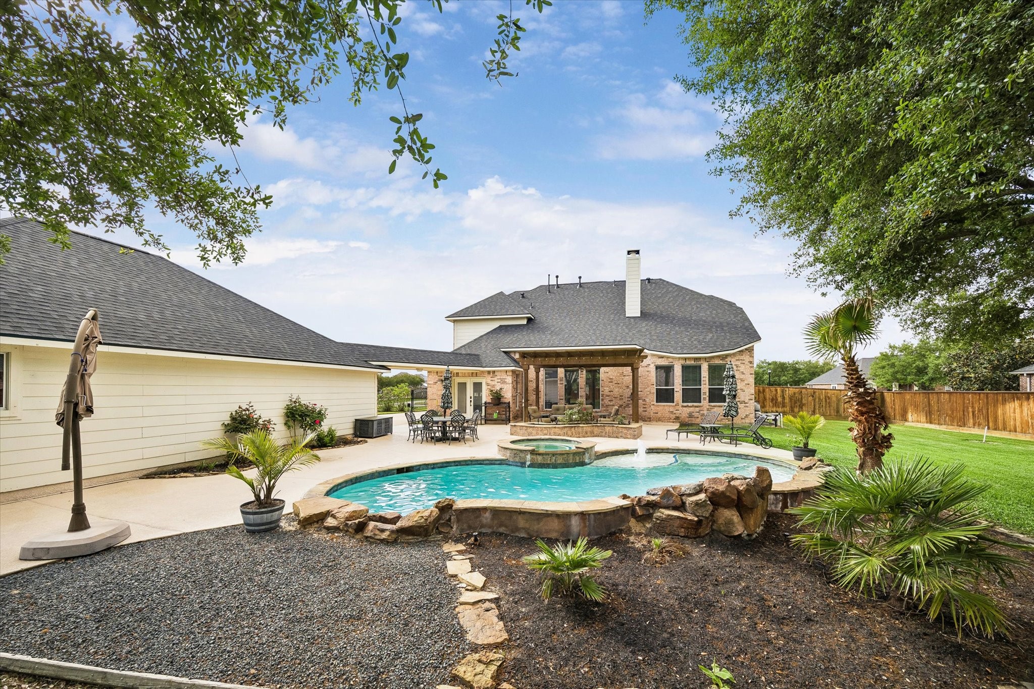 20810 East Cameron Ridge Drive Cypress, TX 77433 - Photo 43 of 48 an aerial view of a house with garden space and sitting area