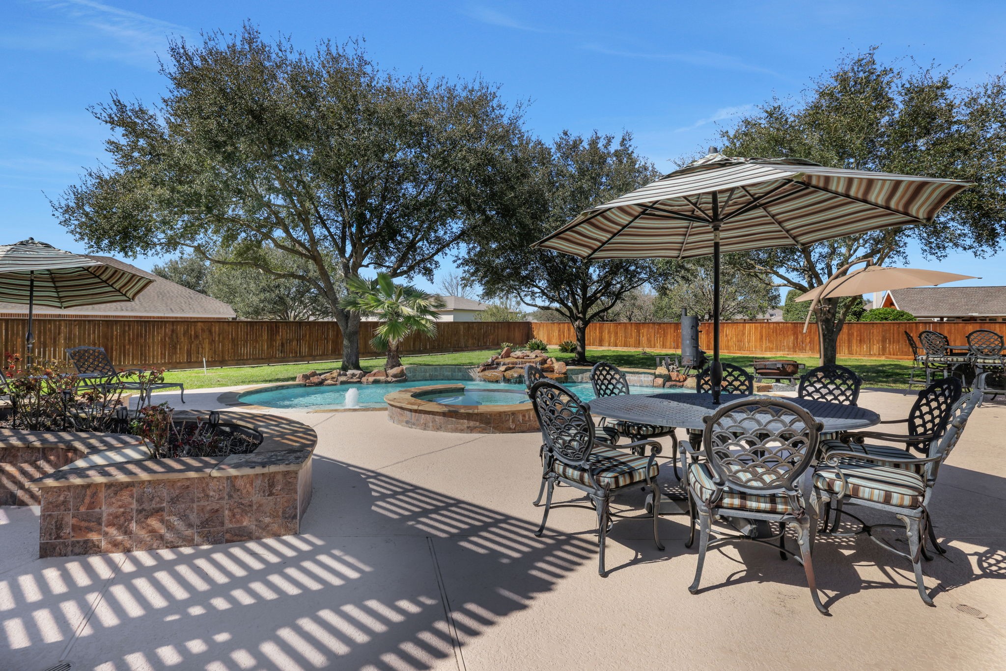 20810 East Cameron Ridge Drive Cypress, TX 77433 - Photo 6 of 48 a view of backyard with swimming pool and outdoor seating