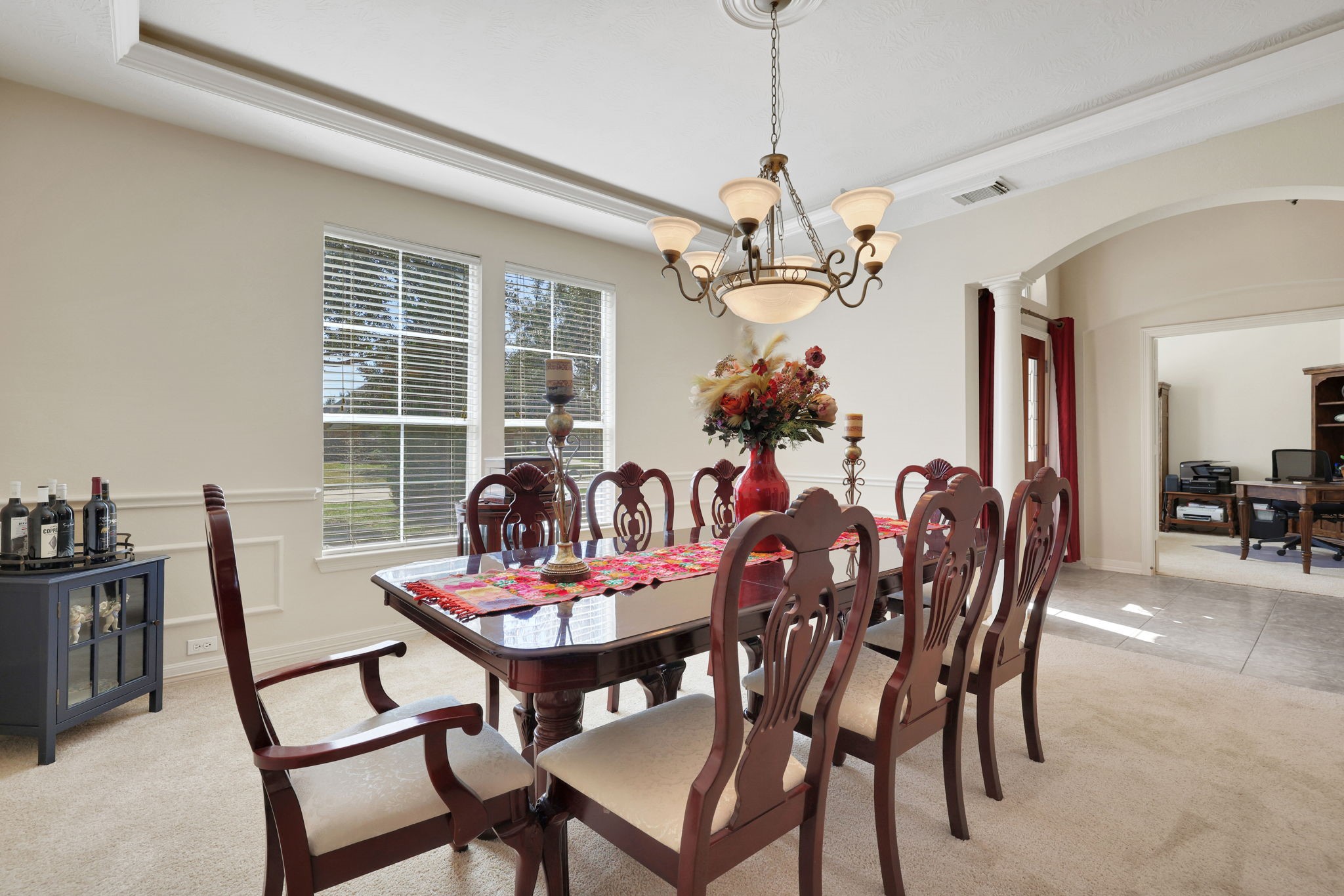 20810 East Cameron Ridge Drive Cypress, TX 77433 - Photo 10 of 48 Formal dining room also awaits you with tray ceilings and chair rail crown molding