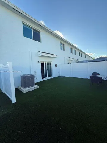 a view of outdoor space with seating area