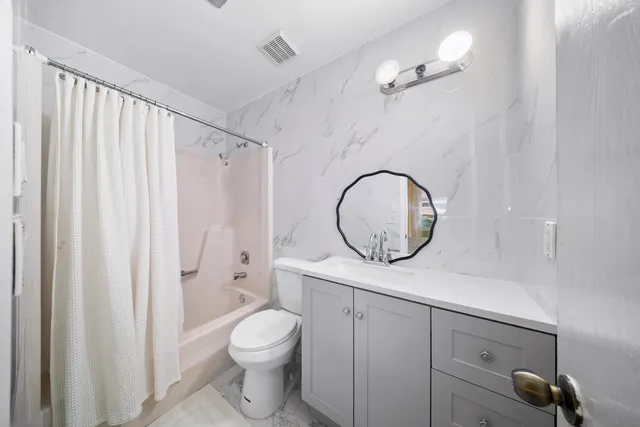 an aerial view of a city