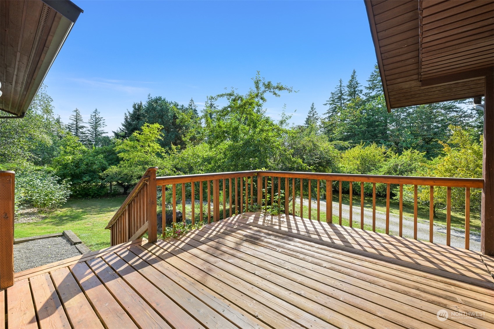 6366 Mission Road Everson, WA 98247 - Photo 26 of 40 a view of balcony with wooden floor and fence