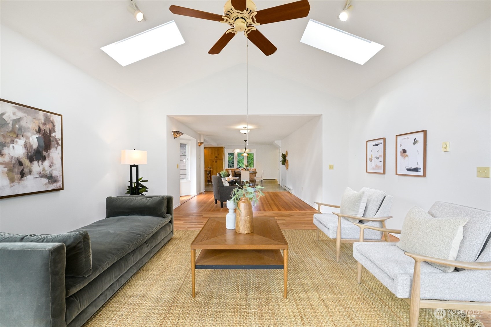6366 Mission Road Everson, WA 98247 - Photo 8 of 40 a living room with furniture and a chandelier