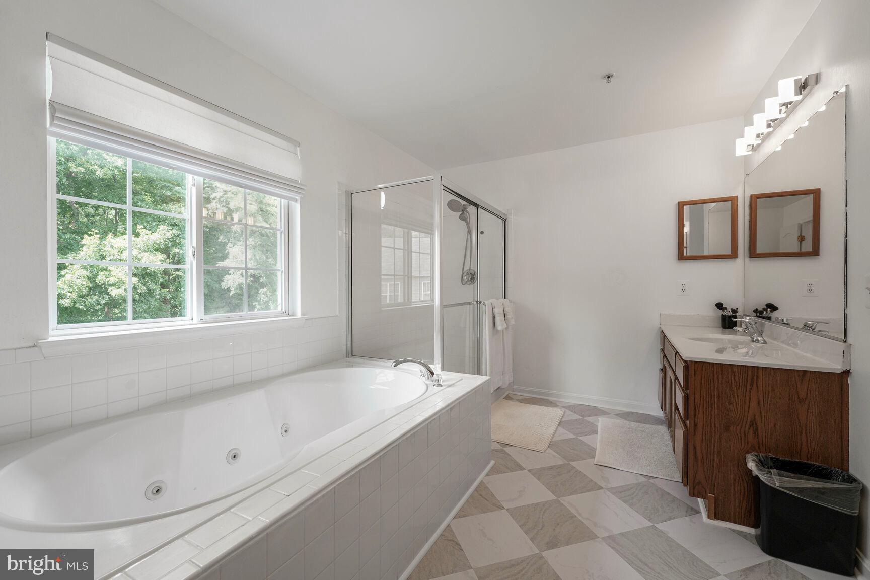 2604 Tree View Way Fort Washington, MD 20744 - Photo 26 of 50 a spacious bathroom with a tub sink and mirror