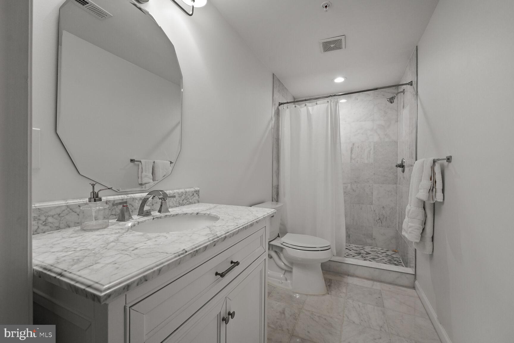 2604 Tree View Way Fort Washington, MD 20744 - Photo 43 of 50 a bathroom with a granite countertop sink toilet and shower