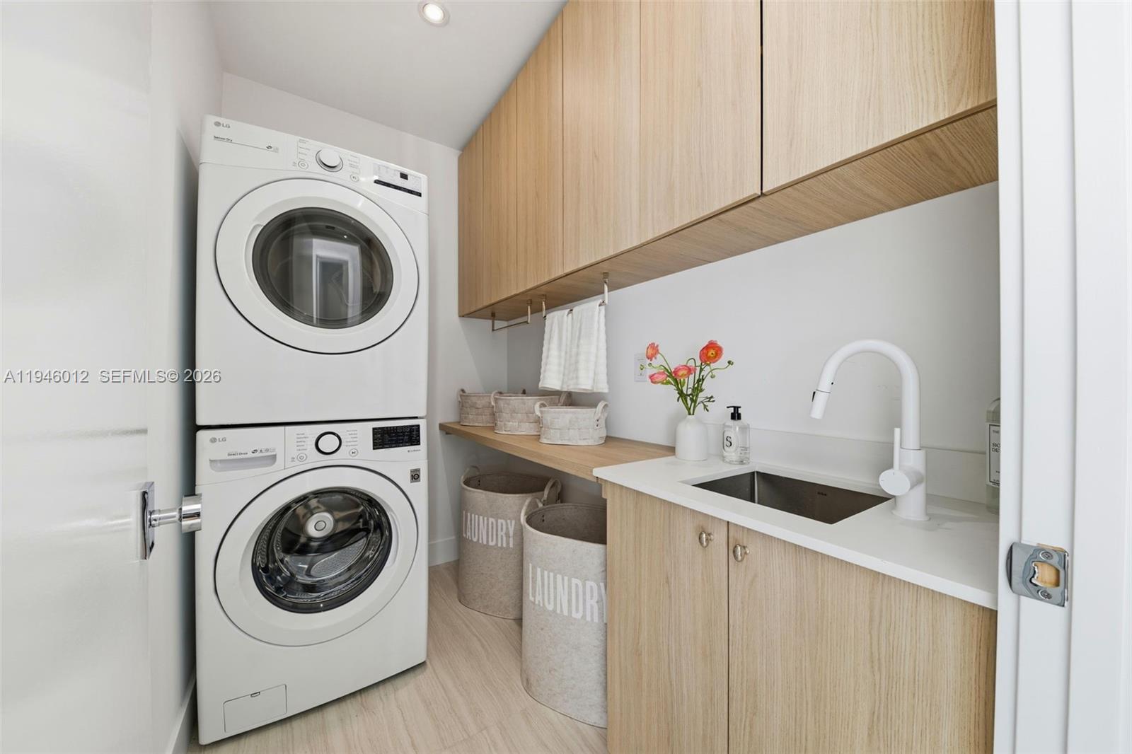 8800 Southwest 118th Street Miami, FL 33176 - Photo 41 of 44 a utility room with sink dryer and washer