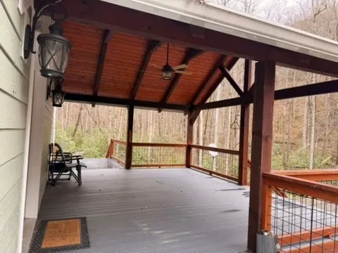 a view of outdoor living with furniture