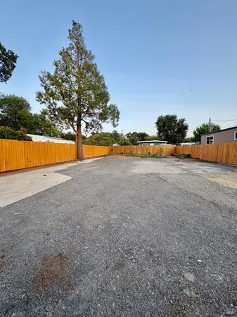 a view of an outdoor space and swimming pool