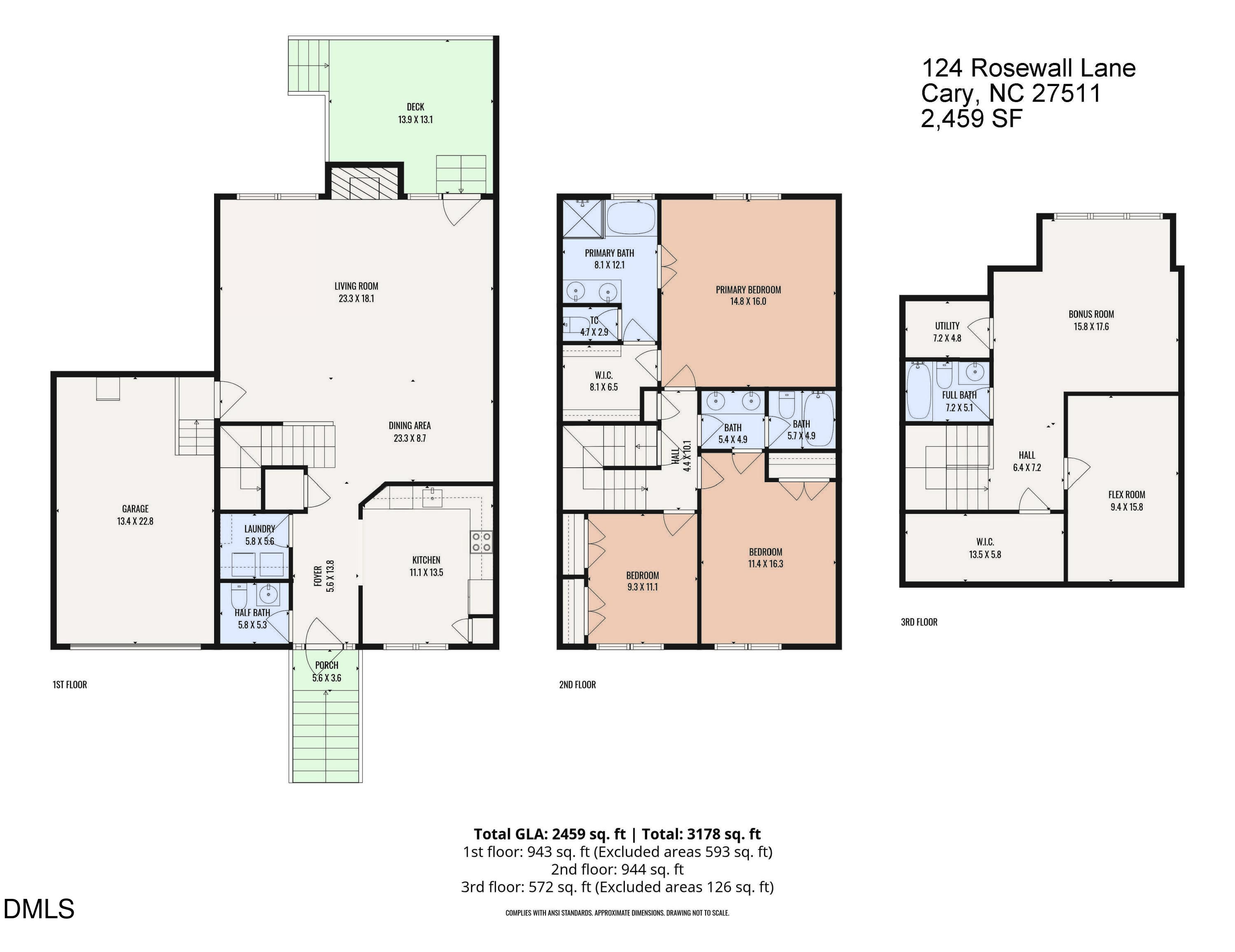 124 Rosewall Lane Cary, NC 27511 - Photo 32 of 32 Floor Plan JPEG