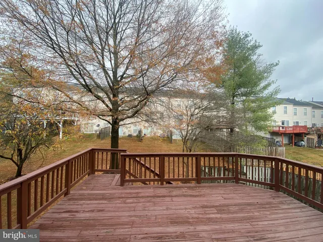 a view of a wooden deck