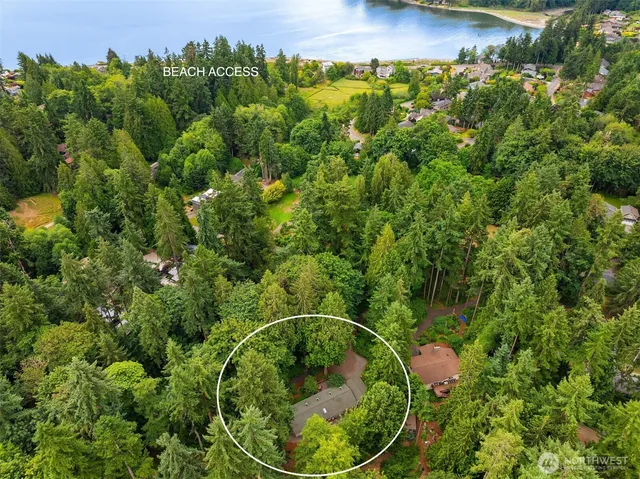 a view of a backyard of a house