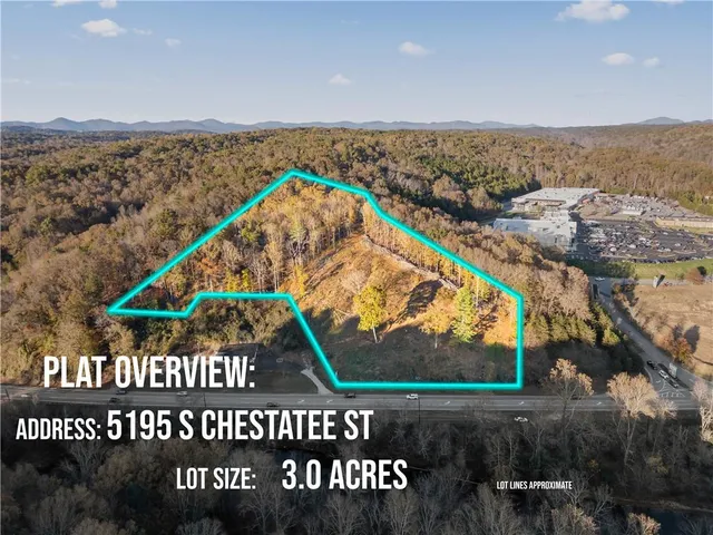 a view of a park with an ocean view