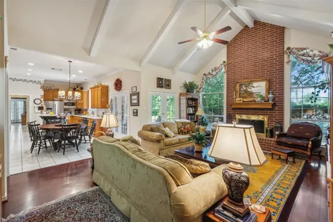 a kitchen with lots of counter top space