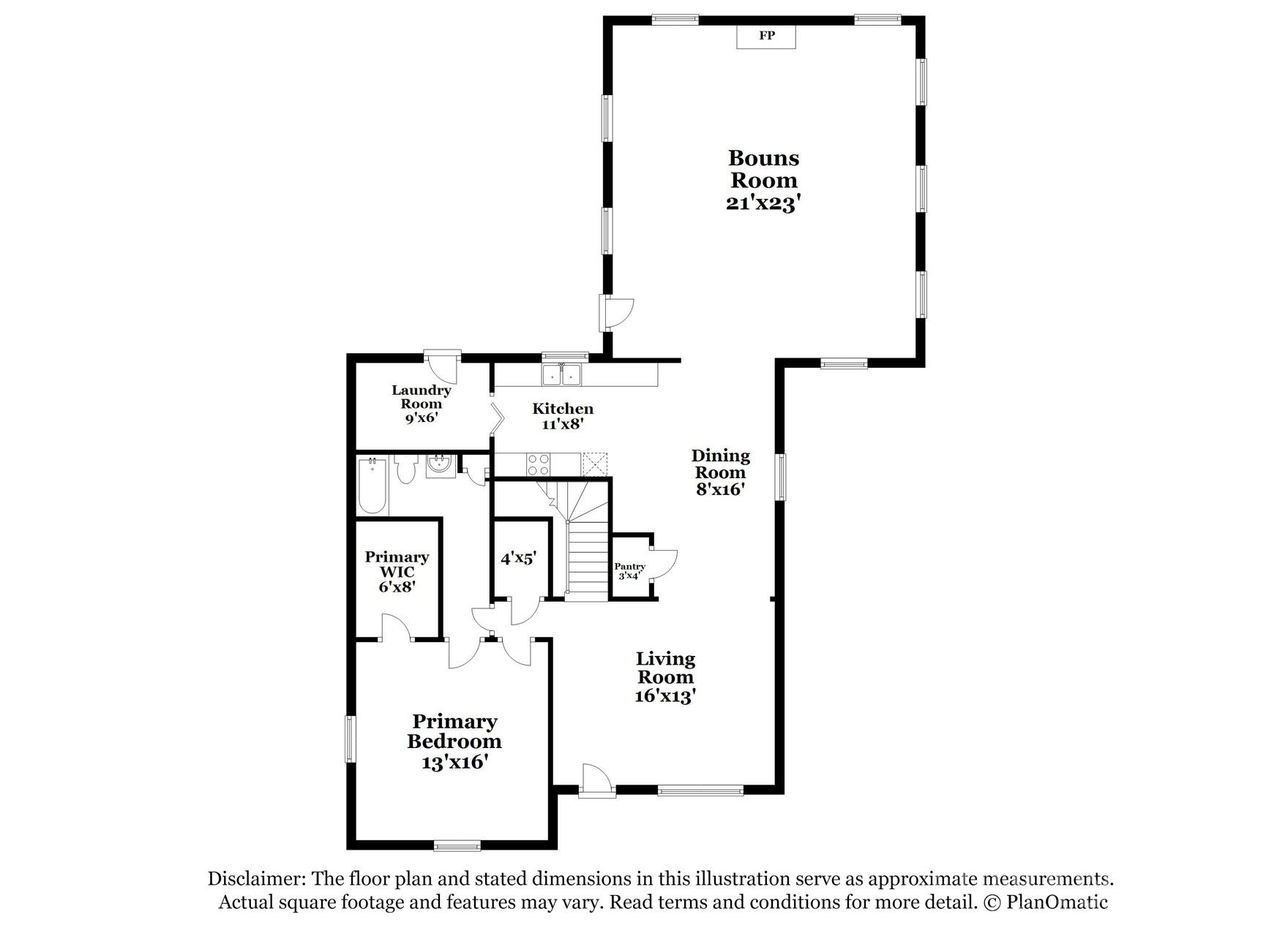 826 Potter Road Monroe, NC 28110 - Photo 4 of 17 a picture of a floor plan