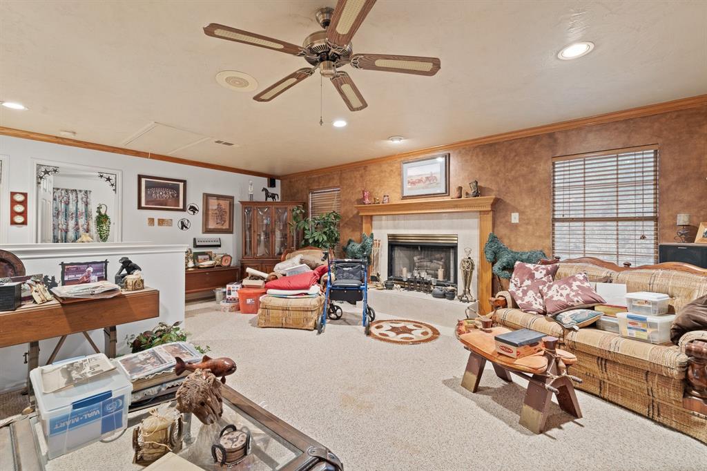 3500 Trails End Road Burleson, TX 76028 - Photo 13 of 24 a living room with furniture and a fireplace