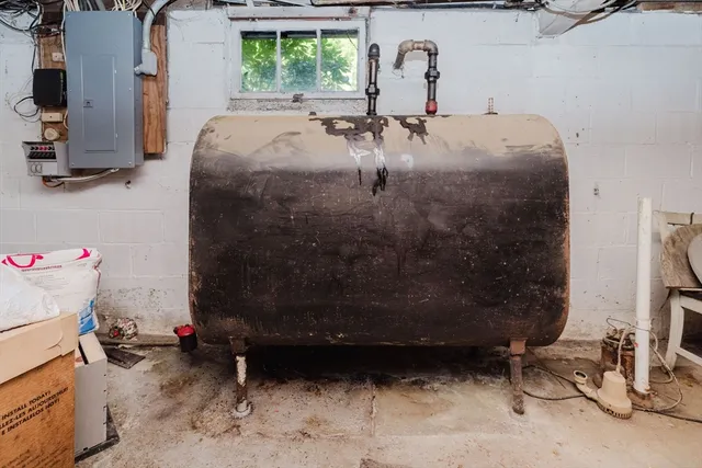 a room with a sink and a mirror
