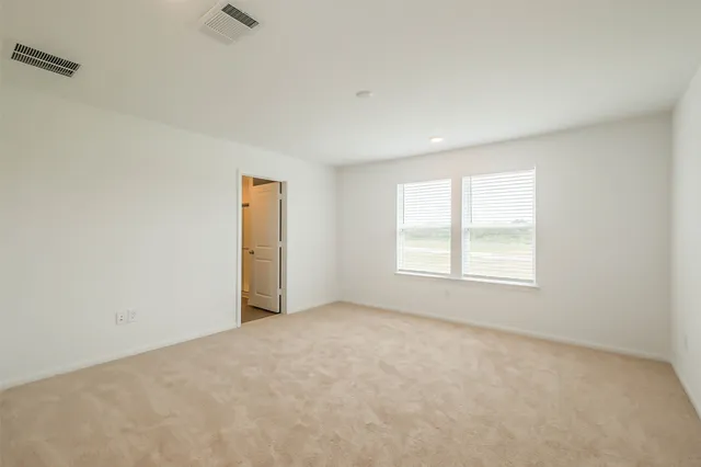 an empty room with a window