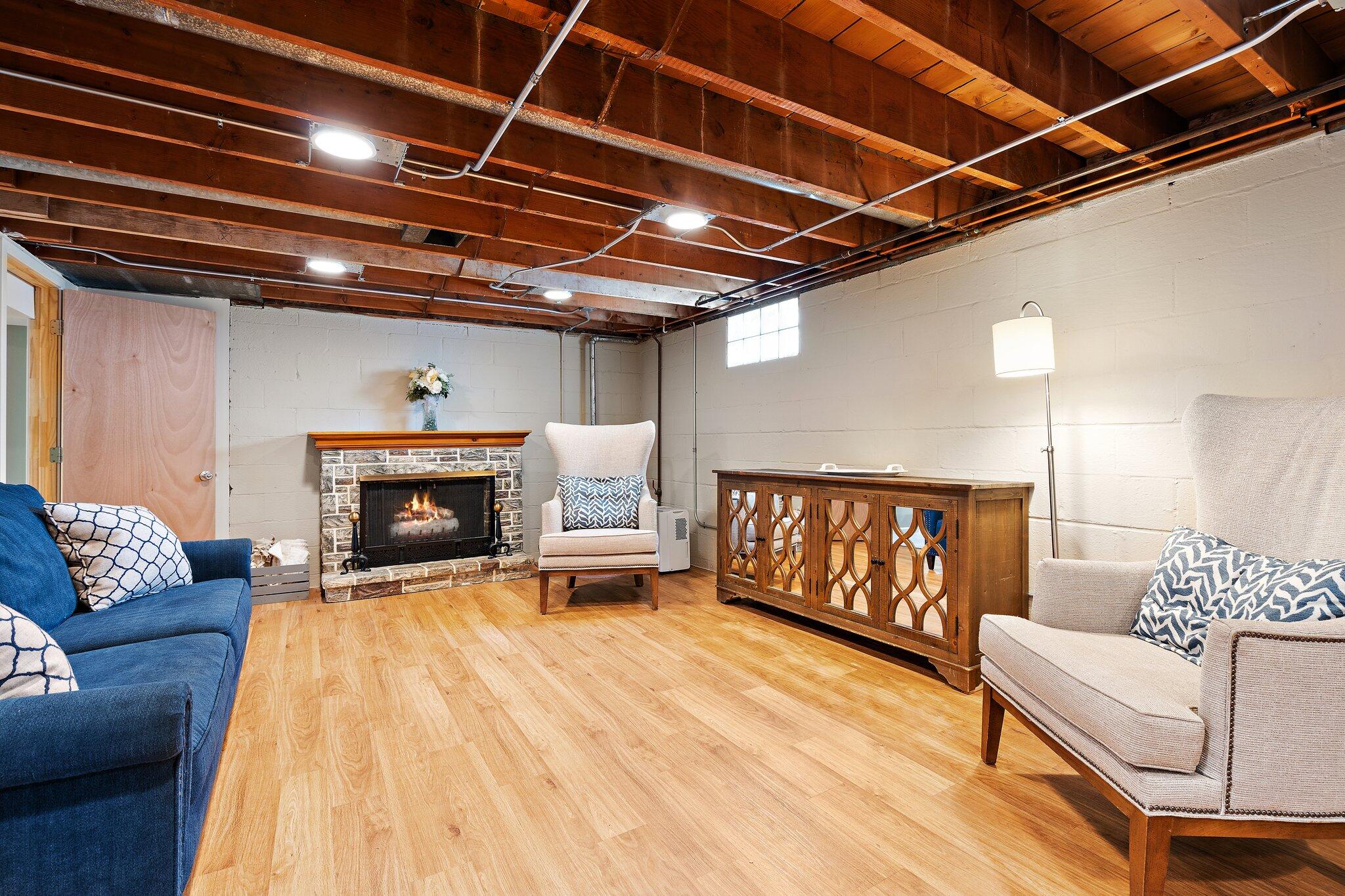 8014 Harrison Avenue Munster, IN 46321 - Photo 20 of 37 a living room with furniture and a fireplace