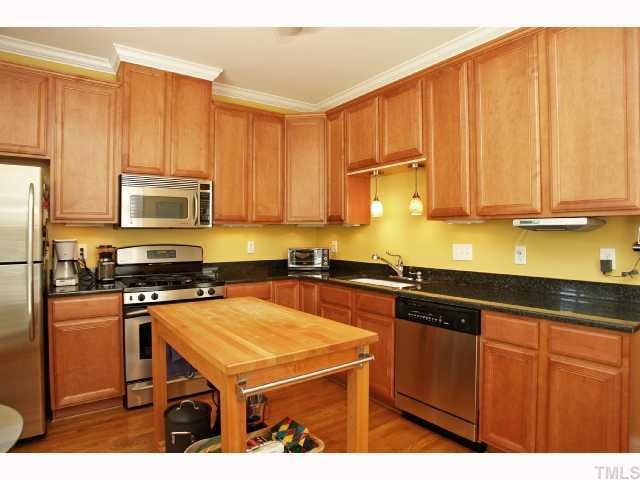 2201 Tallon Hall Court, Unit 105 Raleigh, NC 27607 - Photo 6 of 12 a kitchen with a sink a stove and cabinets
