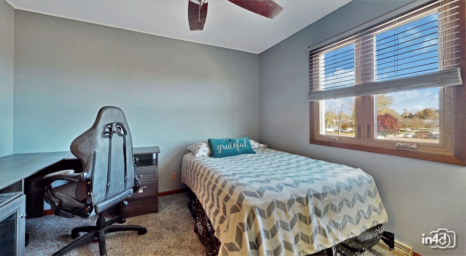 272 Circlegate Road New Lenox, IL 60451 - Photo 14 of 24 a bedroom with a bed chair and a window