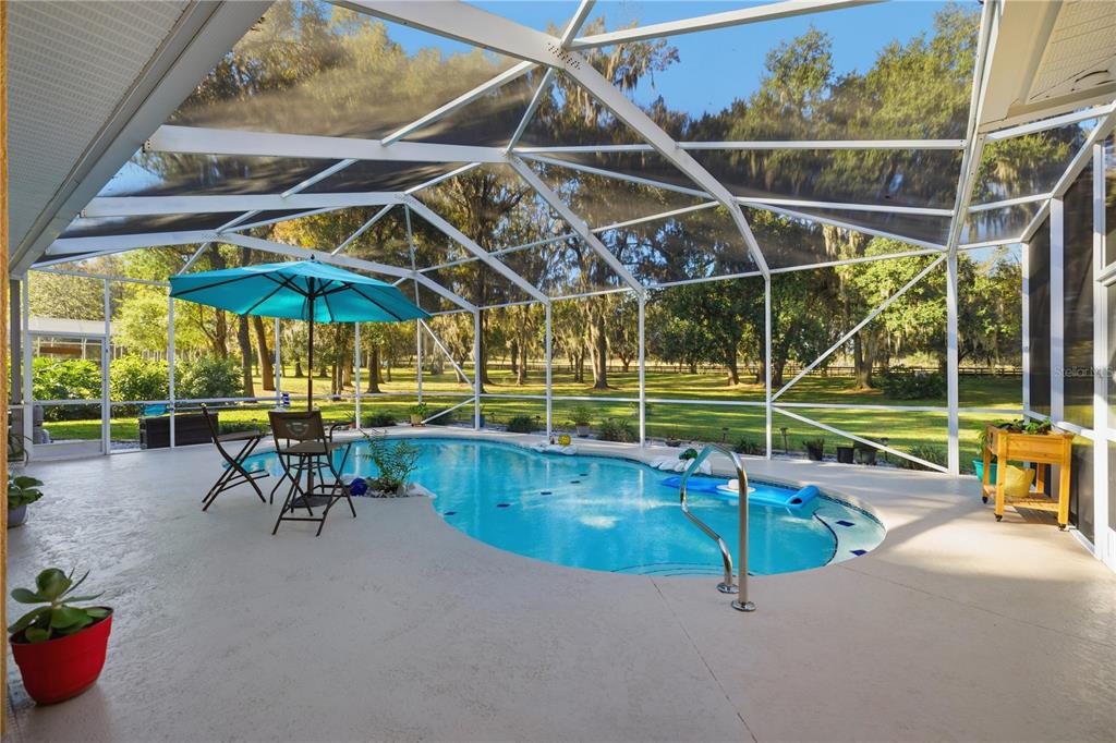 700 Southwest 89th Terrace Ocala, FL 34481 - Photo 6 of 94 a view of a swimming pool with a patio and a yard