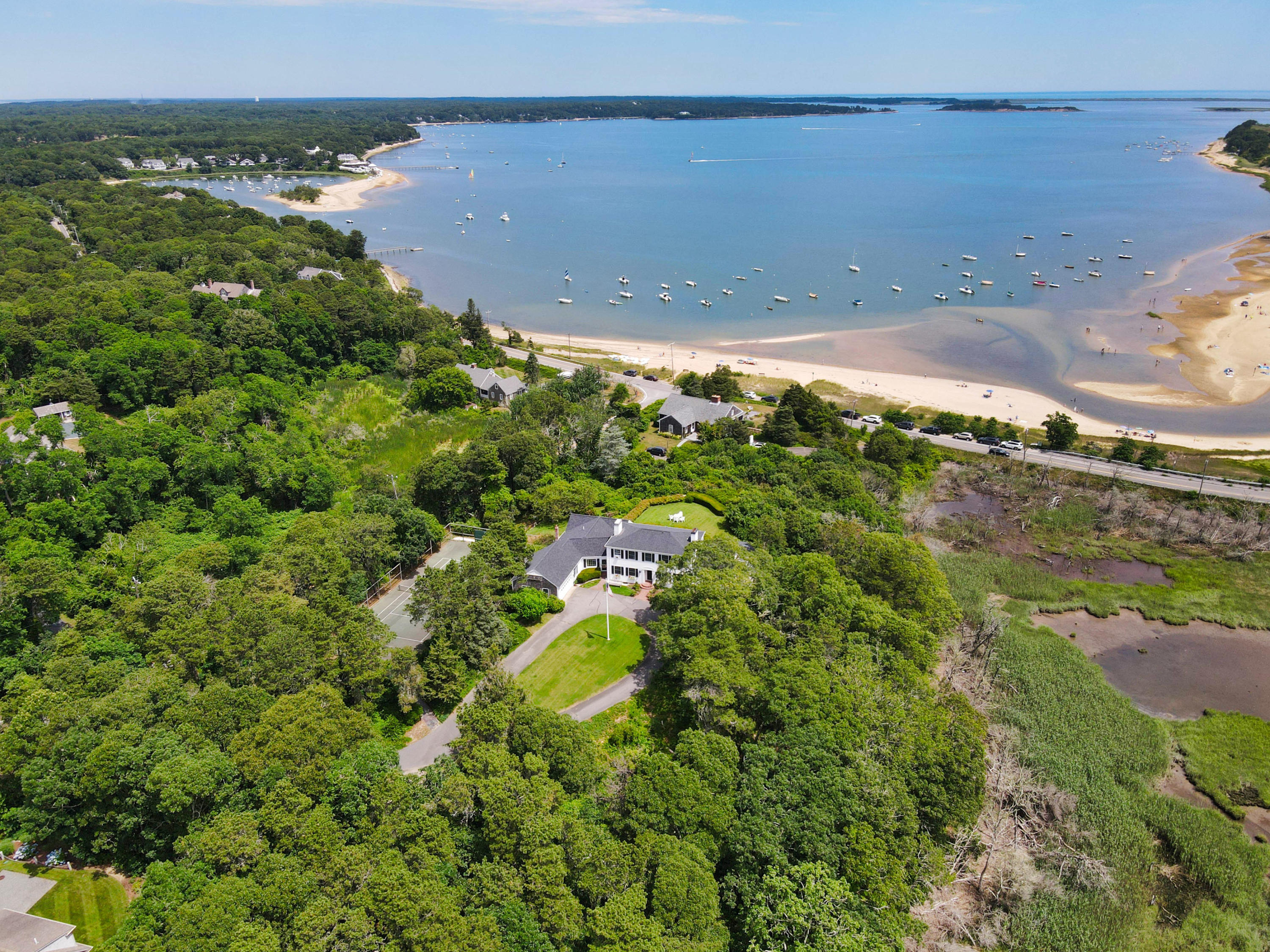 265 Bay Road Harwich, MA 02645 - Photo 2 of 38 an aerial view of a houses with a yard