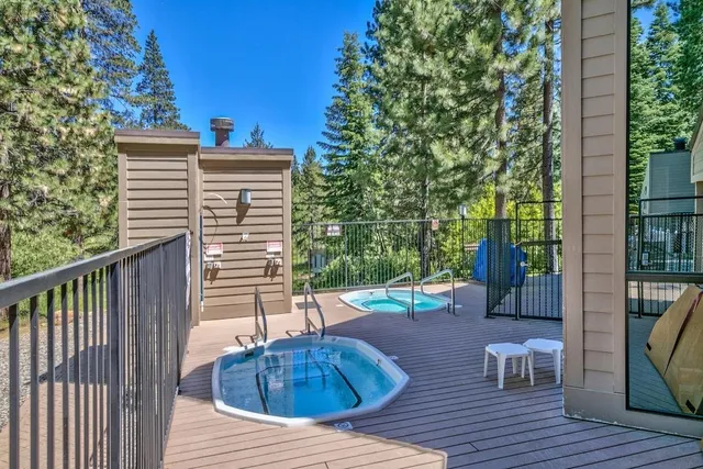 a view of balcony with patio