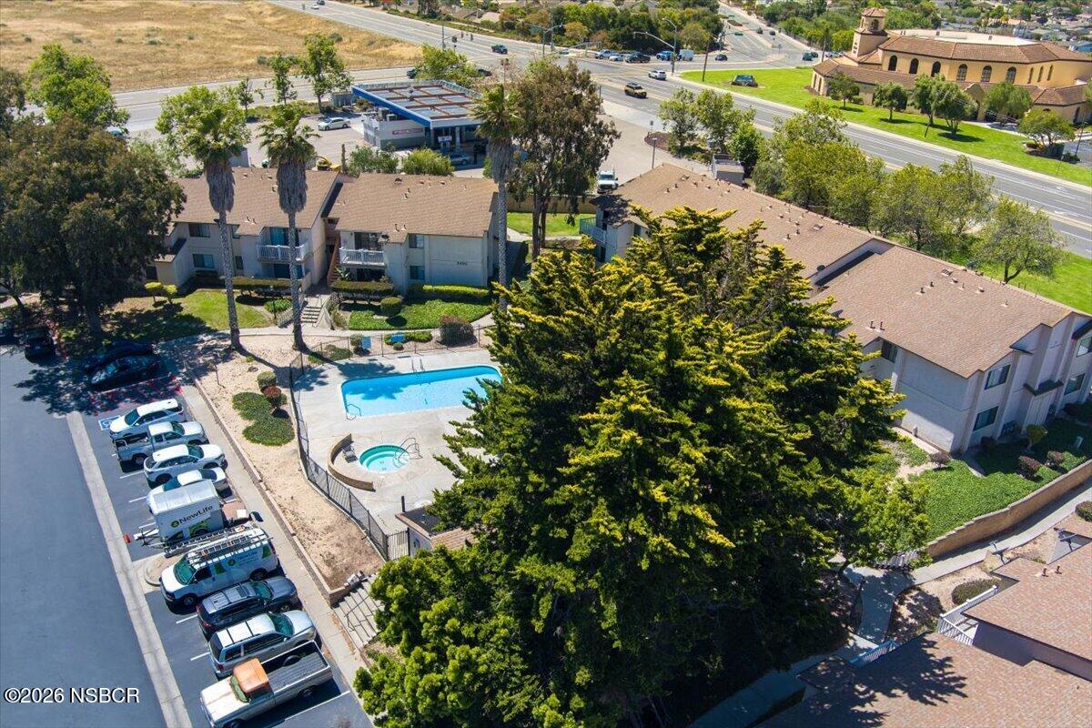 3400 Santa Maria Way, Unit 207B Santa Maria, CA 93455 - Photo 40 of 50 an aerial view of a house with garden space and street view