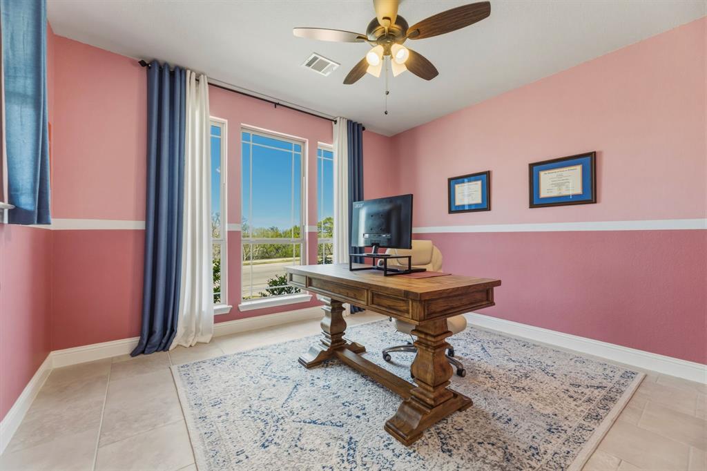 1030 Timber Ridge Drive Justin, TX 76247 - Photo 7 of 40 Office space with baseboards and ceiling fan