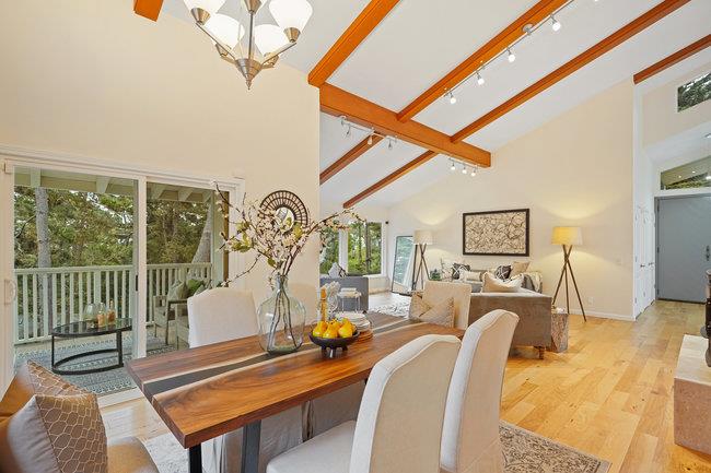 4076 Crest Road Pebble Beach, CA 93953 - Photo 21 of 46 a living room with furniture a rug and a large window