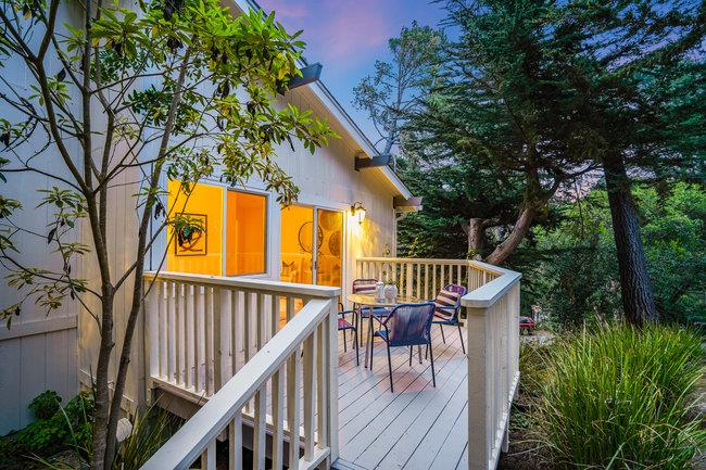 4076 Crest Road Pebble Beach, CA 93953 - Photo 31 of 46 a view of balcony with furniture and garden