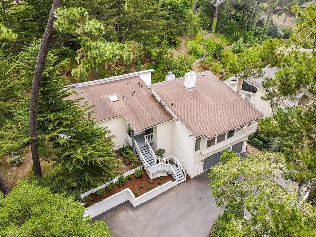 4076 Crest Road Pebble Beach, CA 93953 - Photo 44 of 46 an aerial view of residential house with outdoor space and trees all around