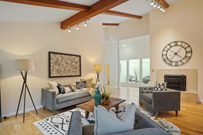 4076 Crest Road Pebble Beach, CA 93953 - Photo 7 of 46 a living room with furniture and a fireplace