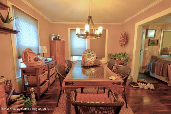 a living room with furniture and a couch