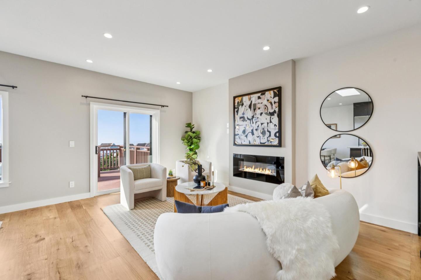 2271 40th Avenue San Francisco, CA 94116 - Photo 21 of 125 a living room with furniture and a fireplace