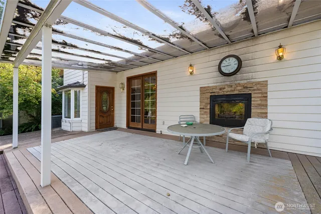 a view of living room with wooden floor