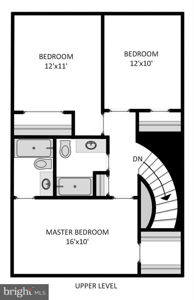 8350 Wickham Road Springfield, VA 22152 - Photo 22 of 22 Upper level floorplan
