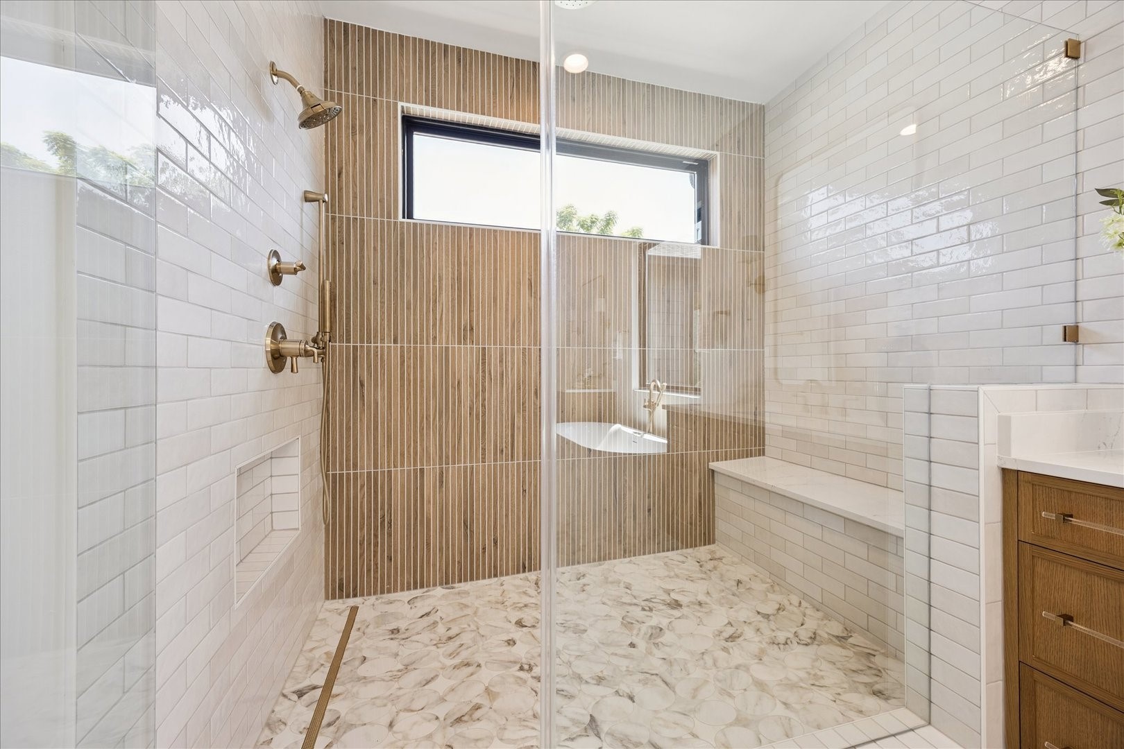 1209 Willard Street Houston, TX 77006 - Photo 23 of 35 a bathroom with a bathtub and shower