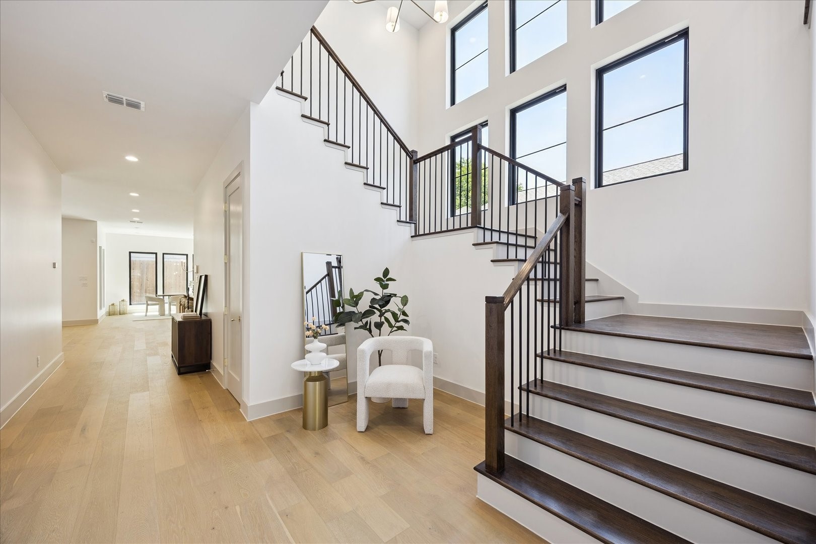 1209 Willard Street Houston, TX 77006 - Photo 3 of 35 a view of entryway livingroom and hall with wooden floor
