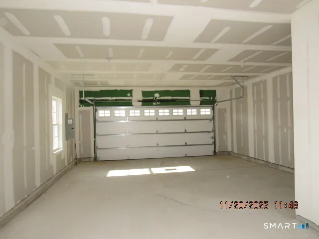 a view of a garage