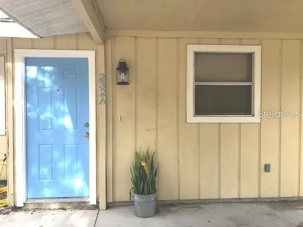a view of front door of house