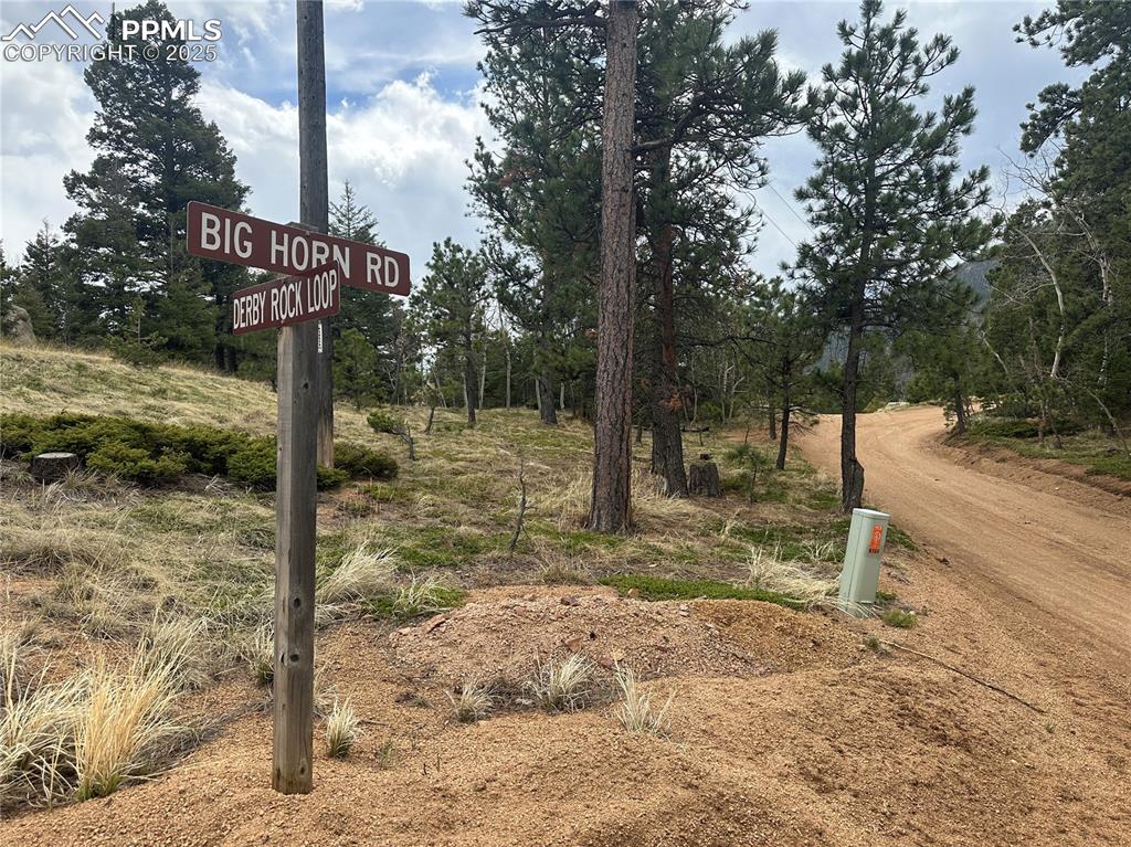 357 Big Horn Road Manitou Springs, CO 80829 - Photo 14 of 20 a street sign on the side of the road
