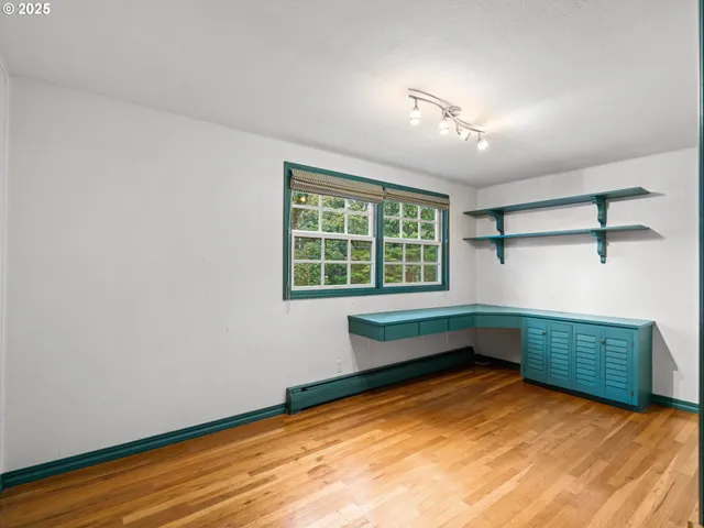 an empty room with window