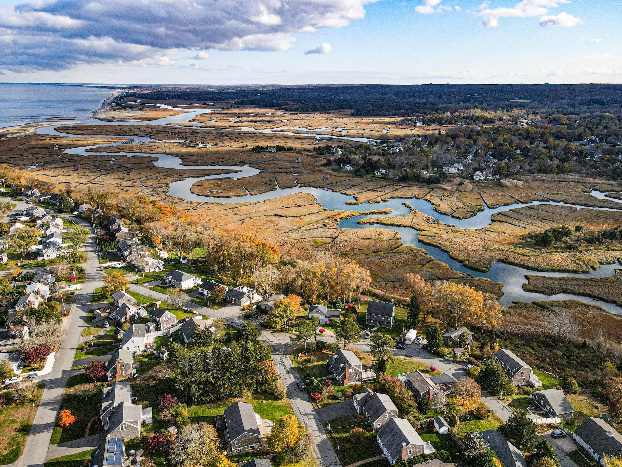 118 Knott Avenue Sandwich, MA 02563 - Photo 31 of 42 an aerial view of residential building and ocean