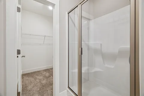 an empty room with an entryway