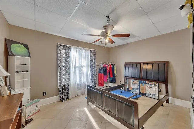 a view of a living room and workspace